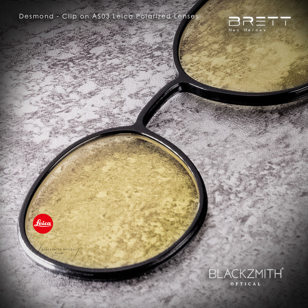 BRETT-Qstom-Desmond Clip on-AS03 Leica Polarized Lenses (CLIP ON只適用Qstom-Desmond眼鏡)【 Blackzmith Exclusive Limited Edition】