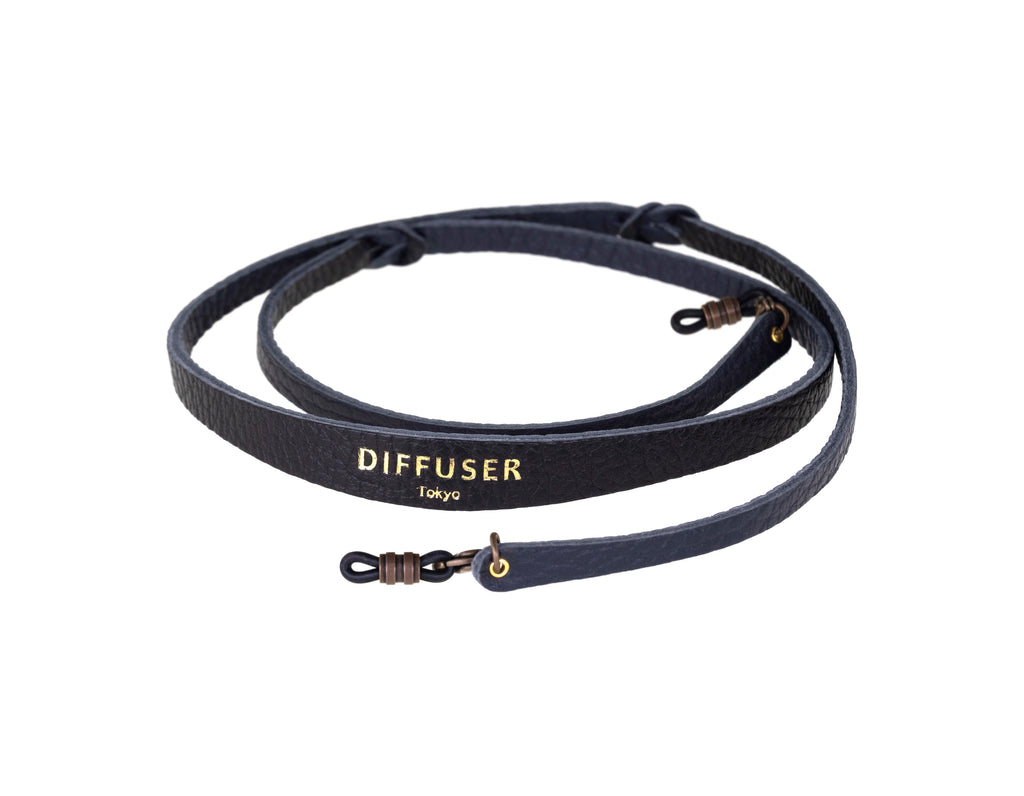 Diffuser Tokyo - Bi Color Leather Soft Bracecode 意大利雙色皮革眼鏡繩 - Black & Navy