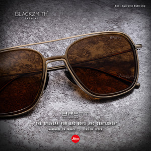 BRETT-Qstom-Ben-C06-Gun with BS08-Clip Set (Leica Polarized Lenses)【 Blackzmith Exclusive Limited Edition】