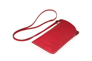 BLACKZMITH 超柔軟手造專屬刻名皮革眼鏡套(附有可拆式掛繩) BLACKZMITH Handmade Ultra-Soft Leather Eyewear Case (with Detachable Strap) with Personalized Engraving(可放1副)