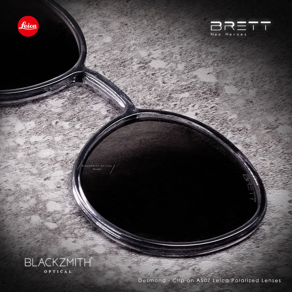 BRETT-Qstom-Desmond Clip on-AS07 Leica Polarized Lenses (CLIP ON只適用Qstom-Desmond眼鏡)【 Blackzmith Exclusive Limited Edition】
