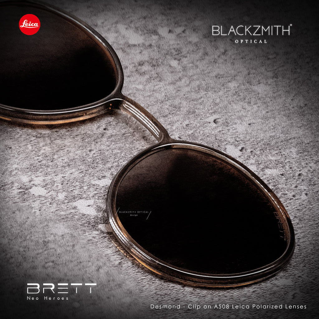 BRETT-Qstom-Desmond Clip on-AS08 Leica Polarized Lenses (CLIP ON只適用Qstom-Desmond眼鏡)【 Blackzmith Exclusive Limited Edition】