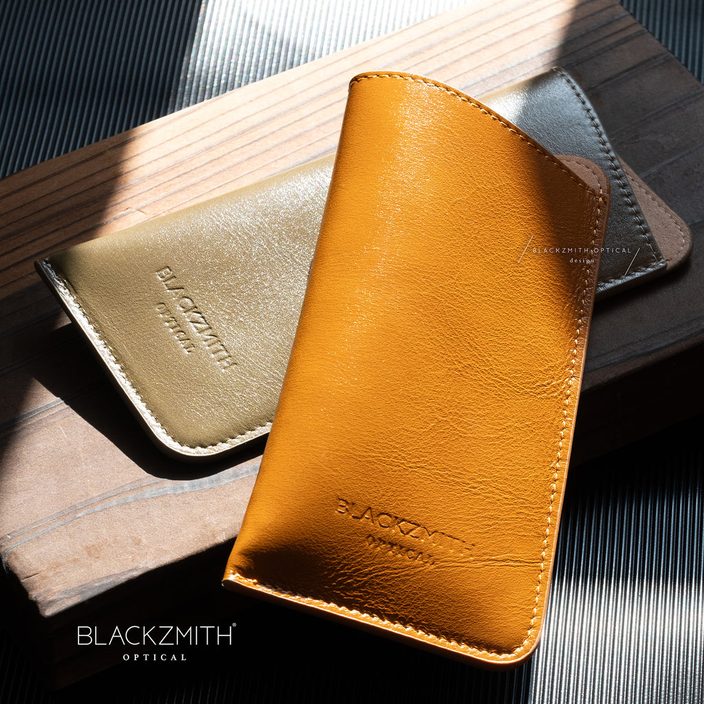 Blackzmith 專屬刻名手造柔軟皮革眼鏡套 Blackzmith Handmade Soft Leather Eyewear Case with Personalized Engraving(可放1副)