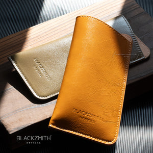 Blackzmith 專屬刻名手造柔軟皮革眼鏡套 Blackzmith Handmade Soft Leather Eyewear Case with Personalized Engraving(可放1副)