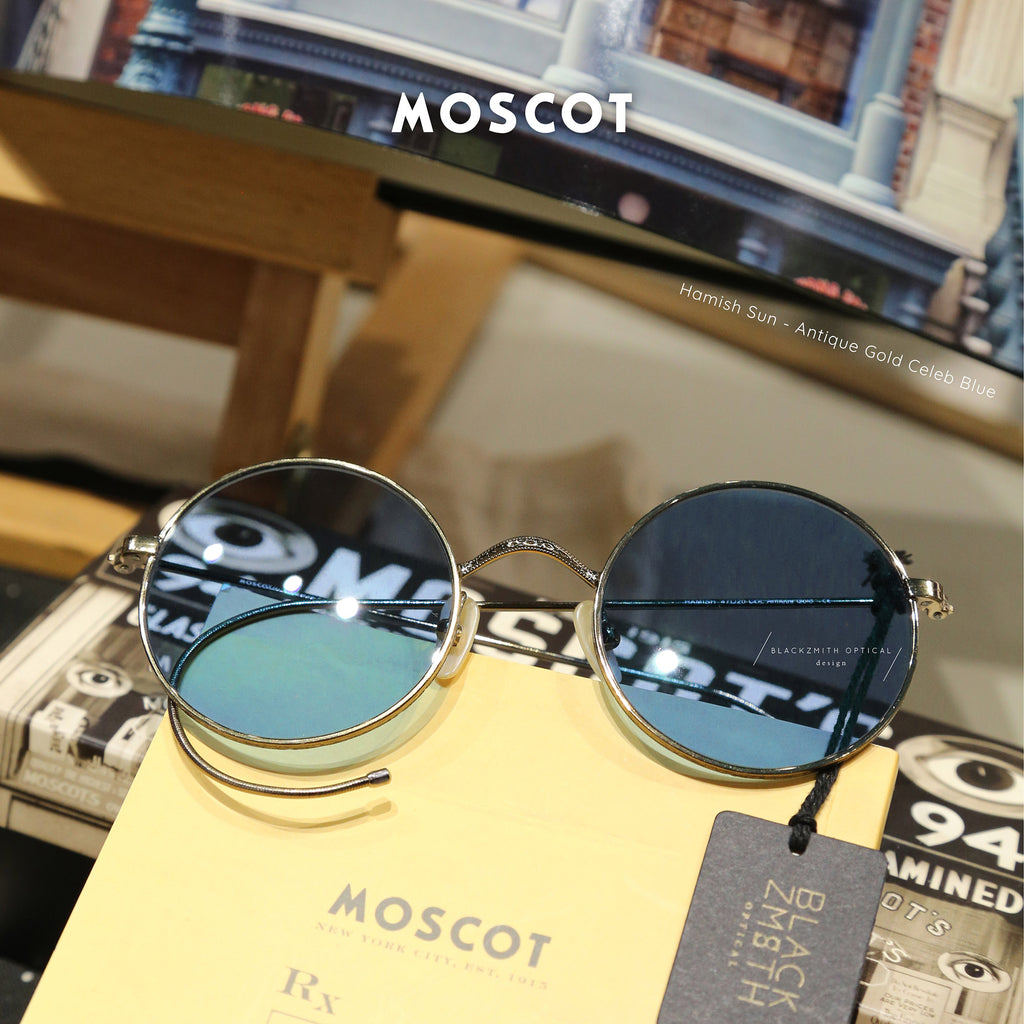 Moscot - Hamish Antique Gold-Celebrity Blue Lens-SUN(47)【Pre-order Now】