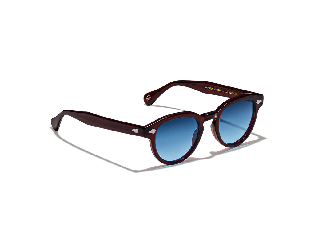 Moscot - Maydela Burgundy- Denim Blue Lens-SUN【New】