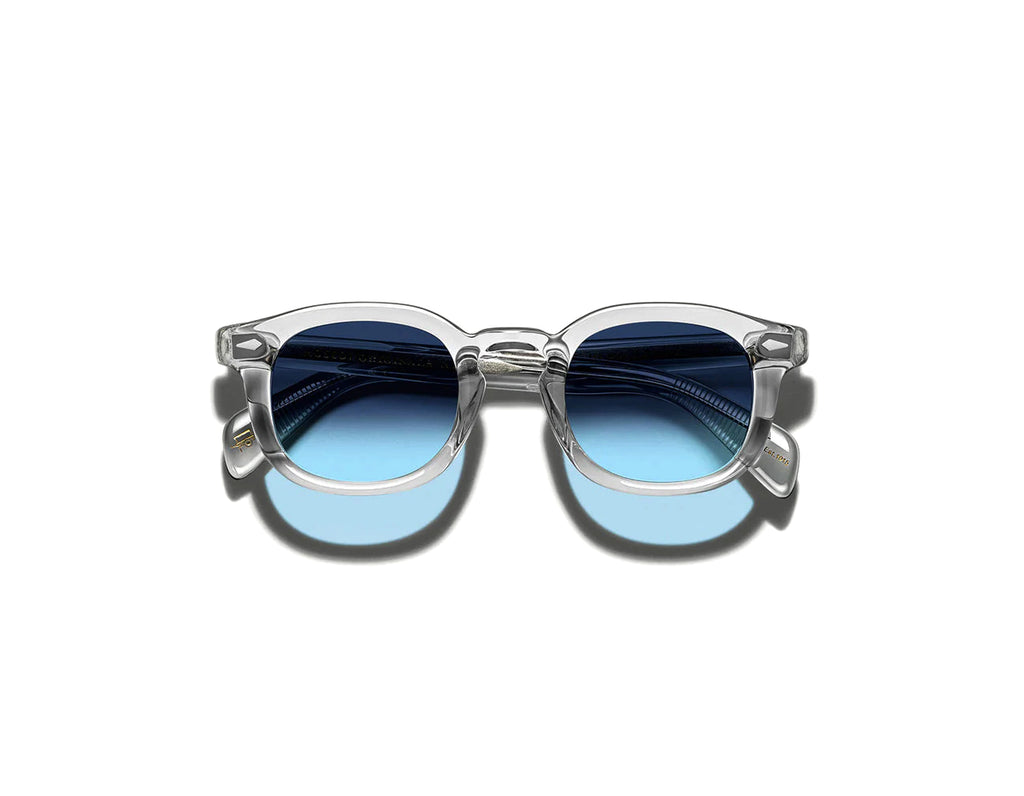Moscot -Mekler Sun-Light Grey-Denim Blue Lens【New】