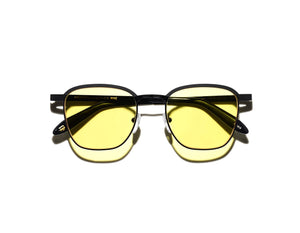 Moscot - Mish Sun-Matte/Shiny Black-Yellow Lens (51)【Pre-order Now】