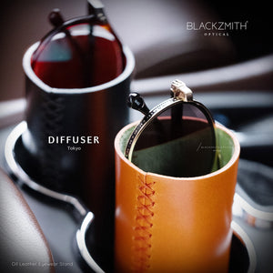 Diffuser Tokyo - Oil Leather Eyewear Stand 日本牛皮眼鏡收納座 - Orange & Mint Green【 Blackzmith Exclusive Limited Edition】