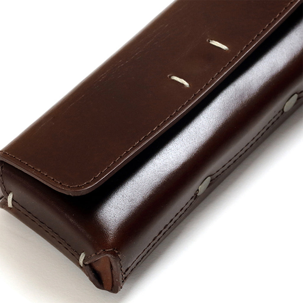 Diffuser Tokyo - Oil Leather Rect Eyewear Case 油皮長方形眼鏡盒-Choco Brown & Dark Green【Pre-order Now】
