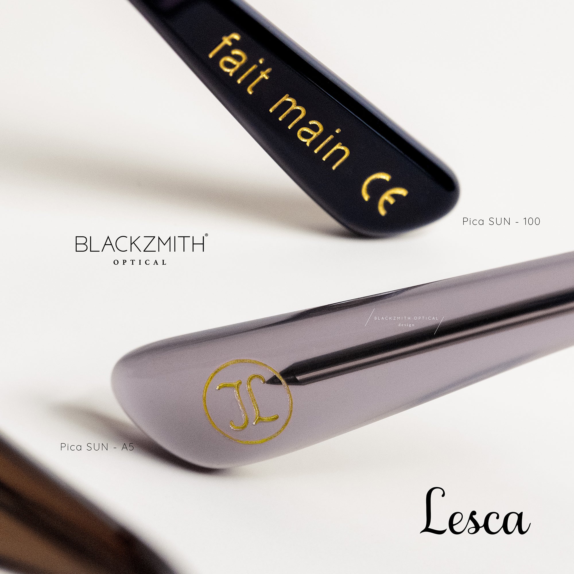 Lesca Lunetier - Pica-Grey-SUN(Special Limited Version with Light Blue Lens )【New】