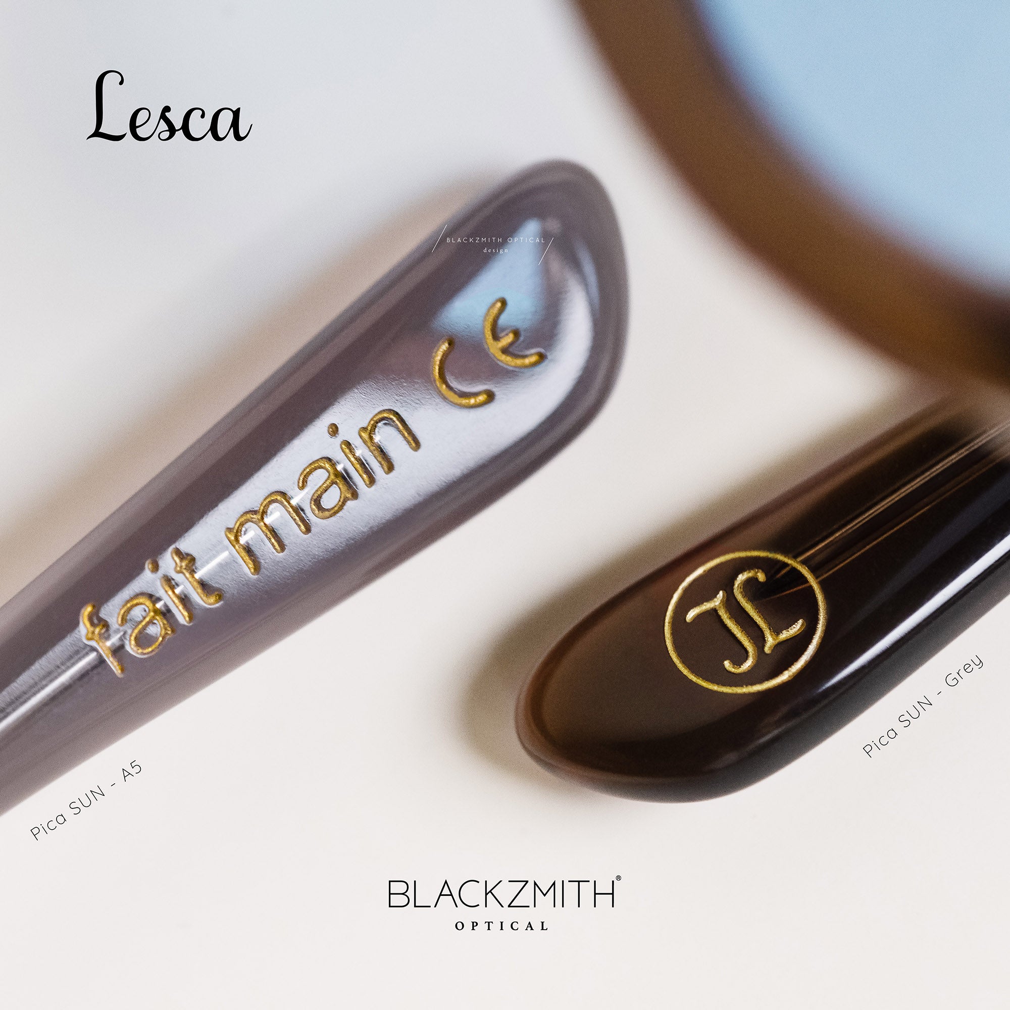 Lesca Lunetier - Pica-Grey-SUN(Special Limited Version with Light Blue Lens )【New】