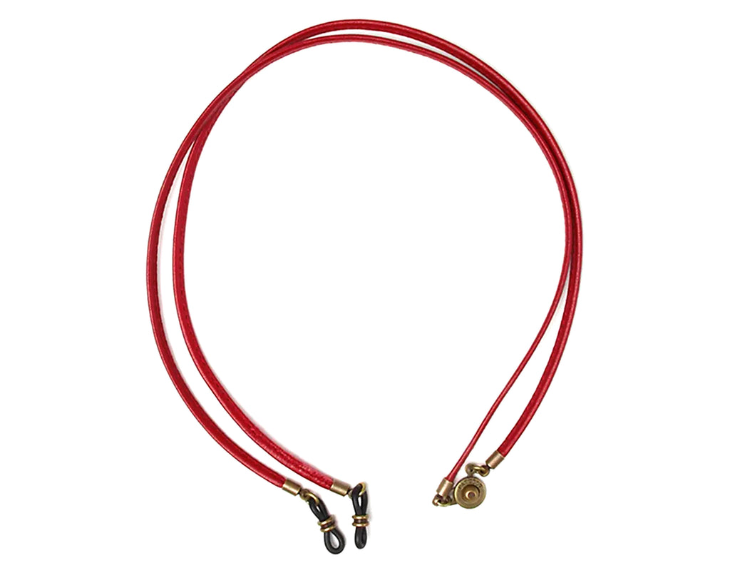 Diffuser Tokyo - Stich Leather Detachable Glass code 可拆式金屬扣眼鏡皮繩 - Dark Red【Blackzmith Exclusive Limited Edition】