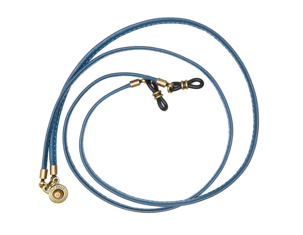 Diffuser Tokyo - Stich Leather Detachable Glass code 可拆式金屬扣眼鏡皮繩 - Dark Blue【Blackzmith Exclusive Limited Edition】