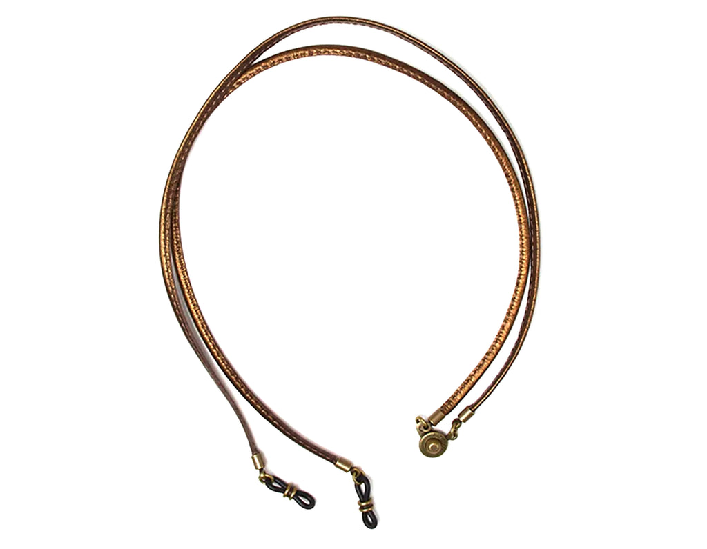 Diffuser Tokyo - Stich Leather Detachable Glass code 可拆式金屬扣眼鏡皮繩 - Bronze【Pre-order Now】