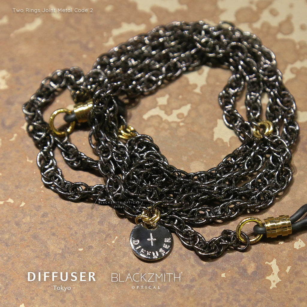 Diffuser Tokyo - Two Rings Joint Metal Code 2 黃銅眼鏡鏈-Black【Pre-order Now】