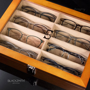 Blackzmith 復古木製八格眼鏡收藏盒