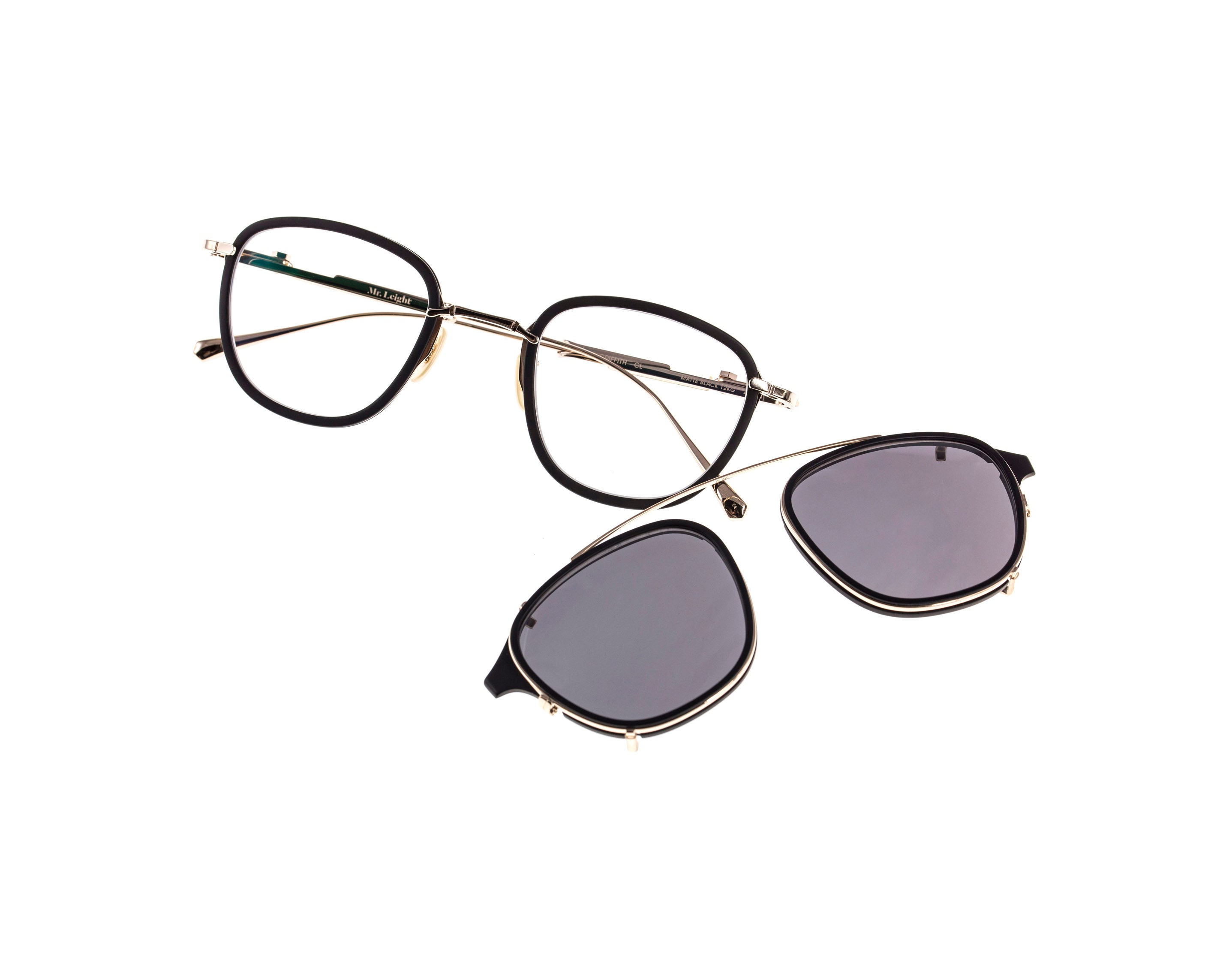 Mr. Leight - Griffith CL 46 Matte Black-Alta-12K White Gold 