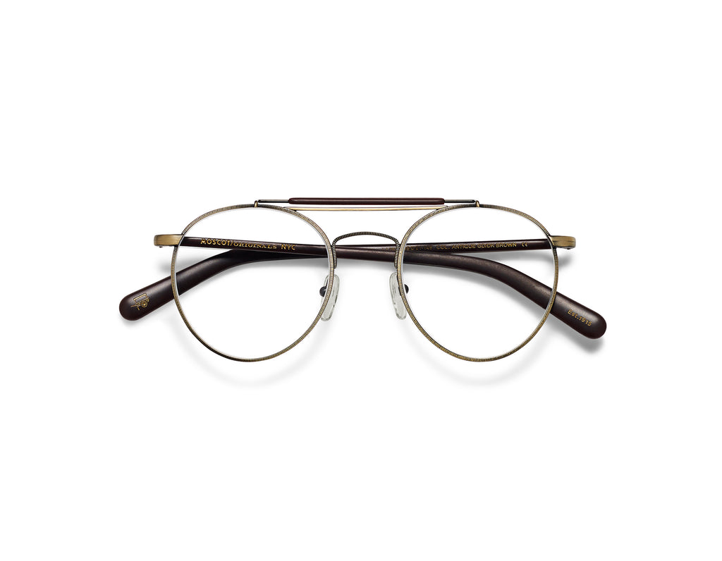 Moscot - Lazer Antiq GLD/Matte Dark Brown  (52)【New】