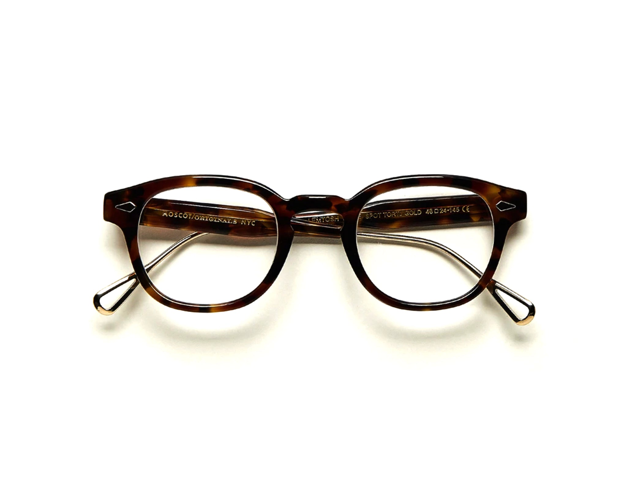 Moscot Lemtosh TT Spot Tortoise Gold 46 NAF Pre order Now BLACKZMITH Optical