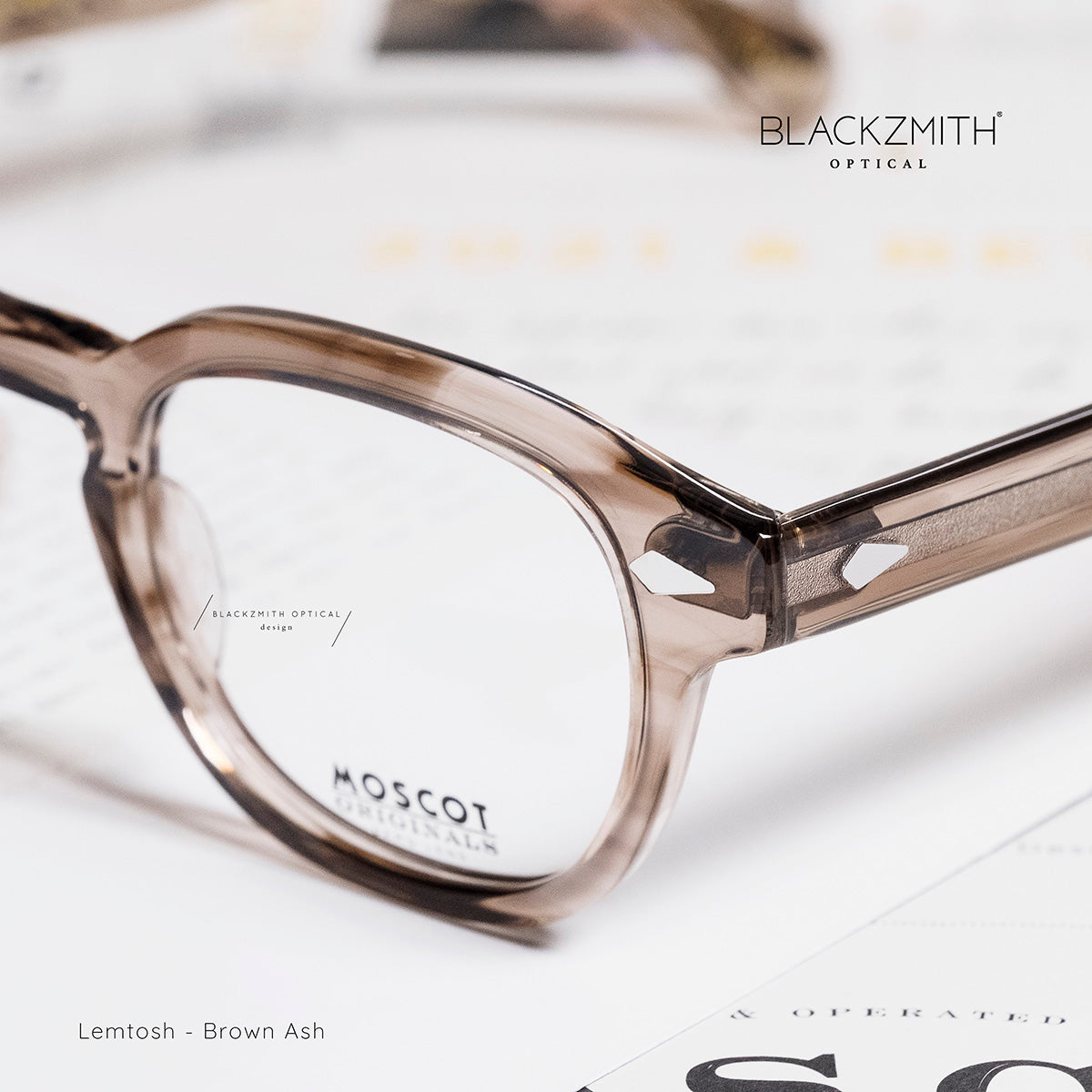 小物 MOSCOT LEMTOSH BROWN ASH 44 Moscot / LEMTOSH / Brown Ash - Shop Glasses Online - Eyes on