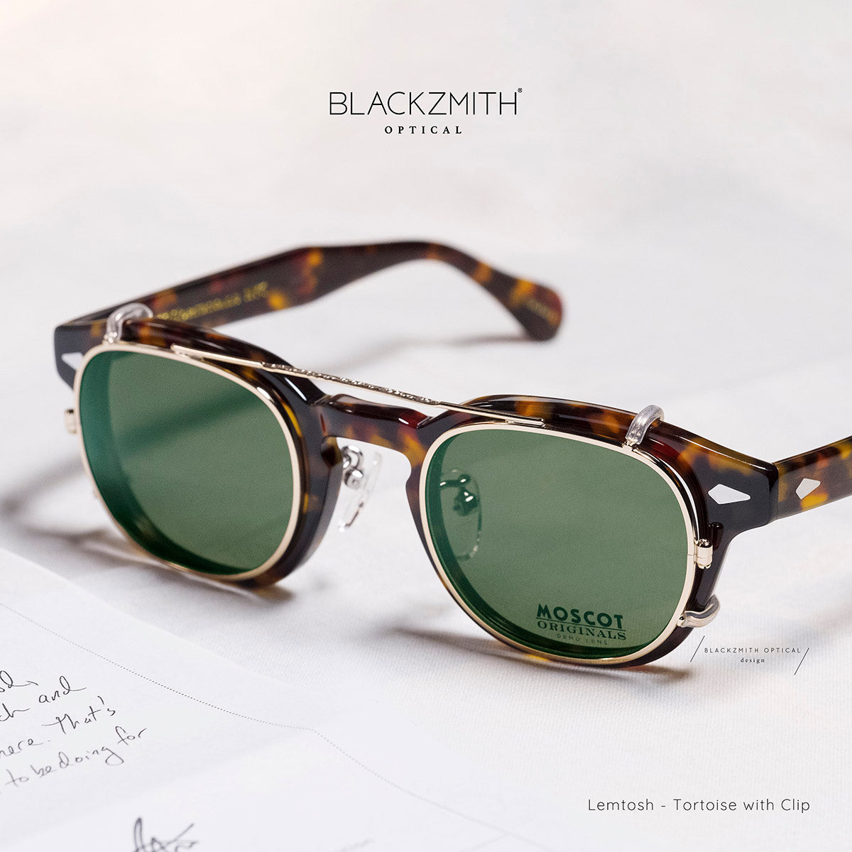 Moscot - Lemtosh Clip on - ClipTosh Gold (46) (CLIP ON for Lemtosh- Size 46 )【New】