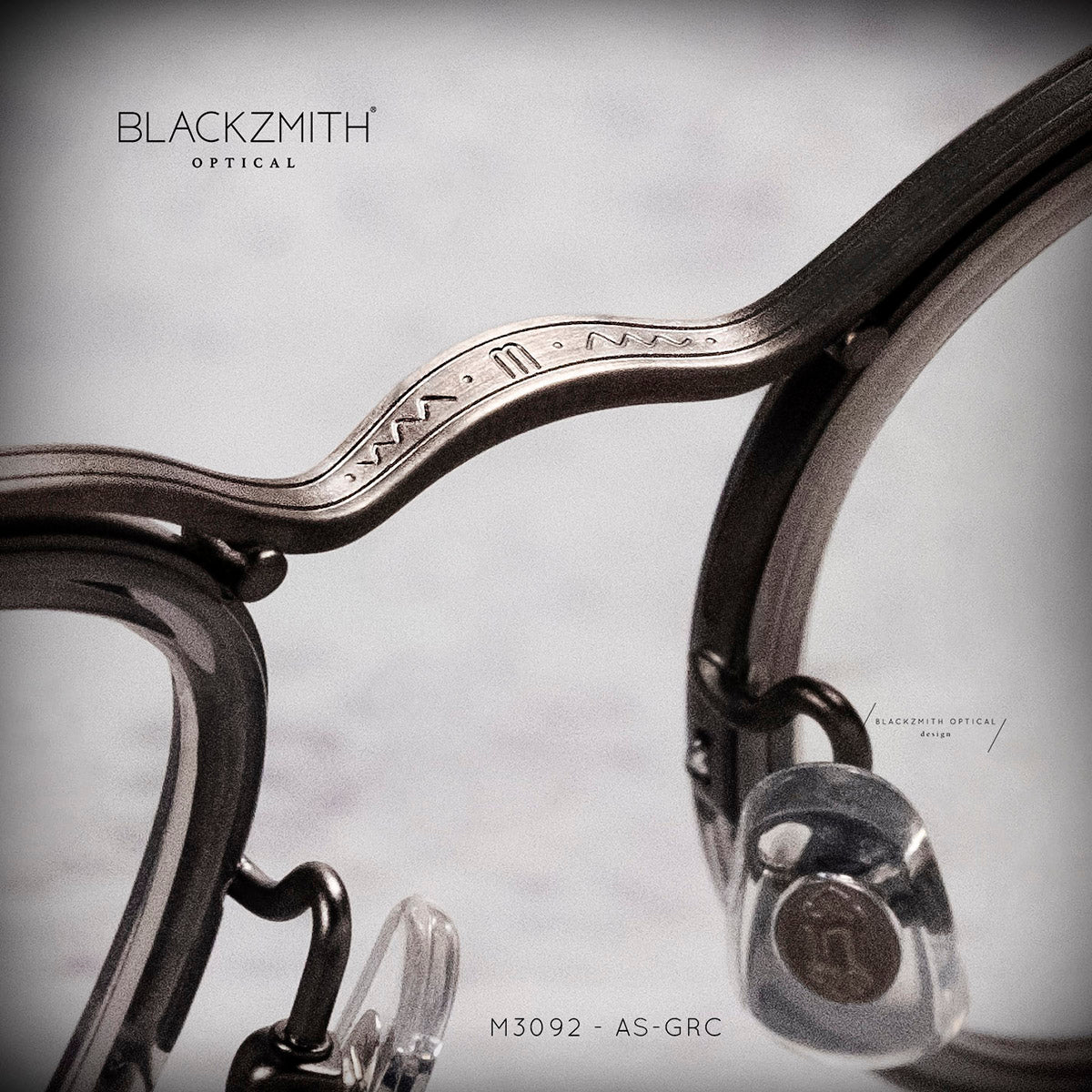 Matsuda M3092 AS GRC 52 New BLACKZMITH Optical