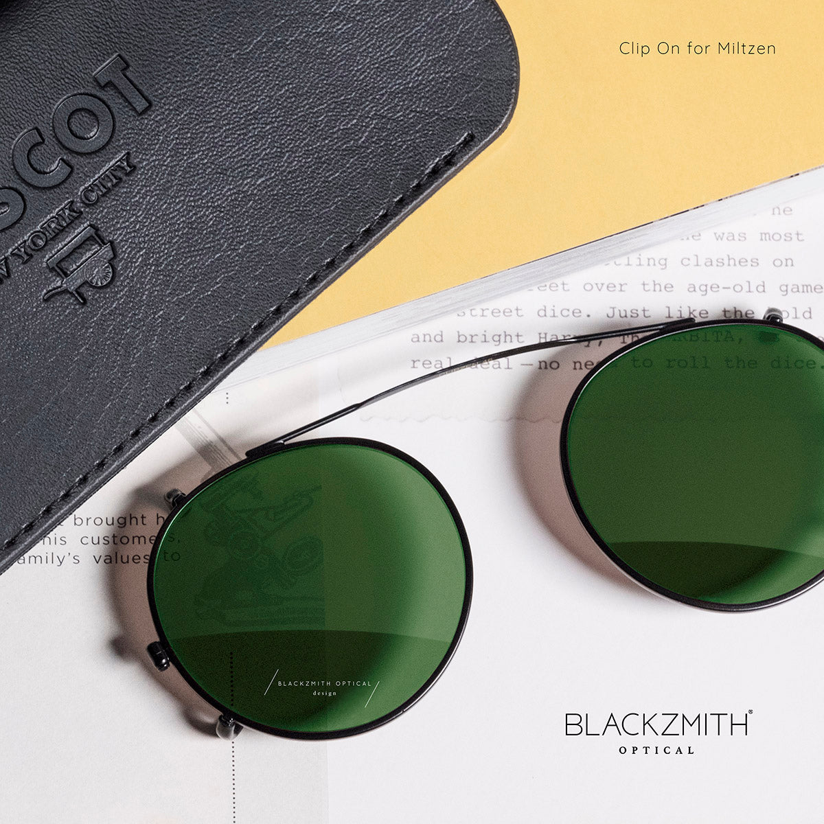 Moscot - Miltzen Clip On - Clipzen Matte Black – BLACKZMITH Optical