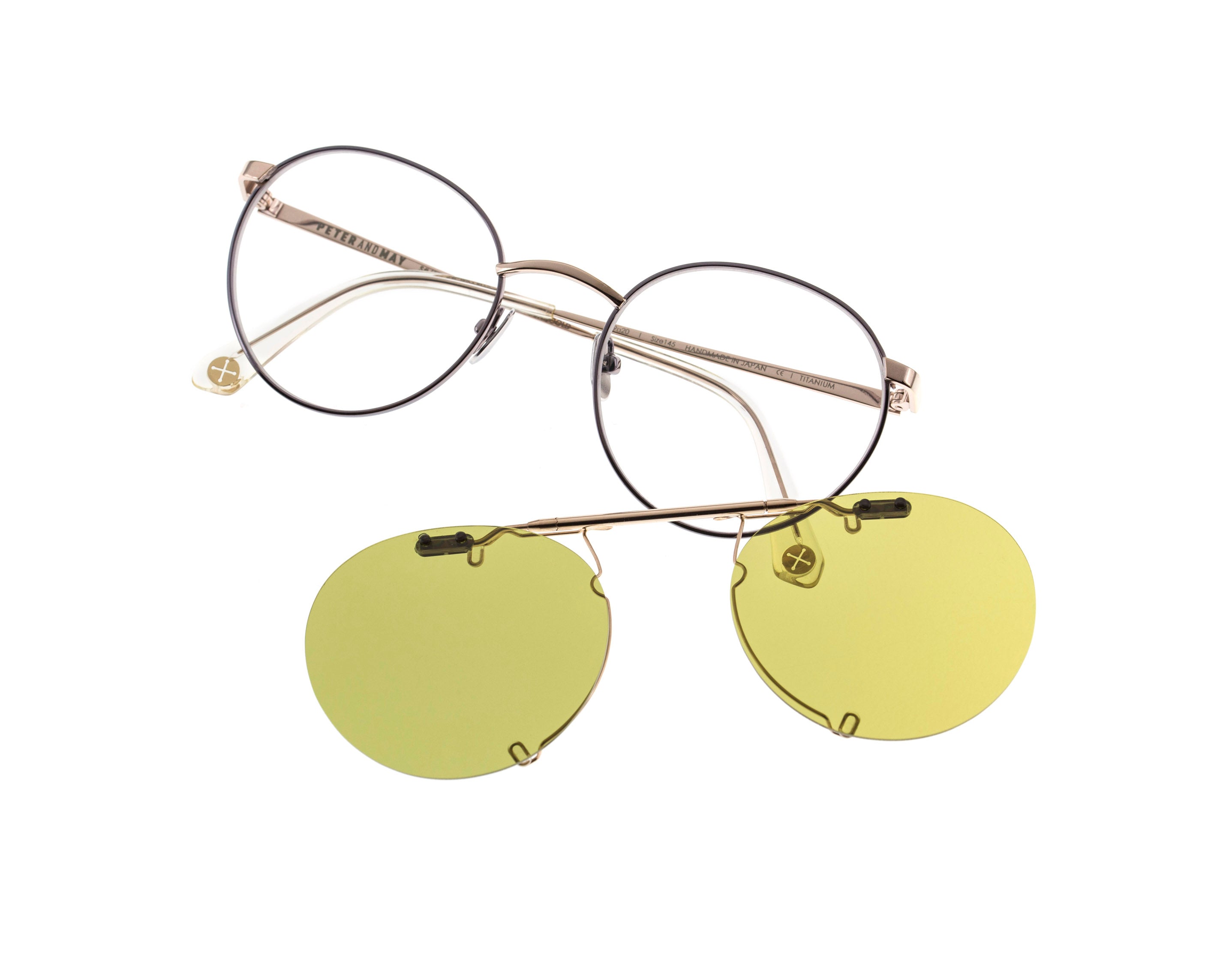 Peter and May - S#43 Dancing Shoes Sun Titanium - Gun&Gold Metal Frame (另可加購Clip-On)