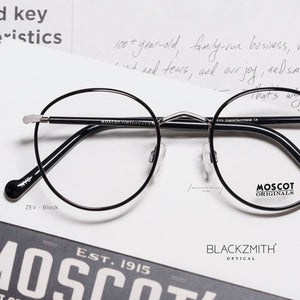 Moscot - Zev Black/Gunmetal (46)【Pre-order Now】