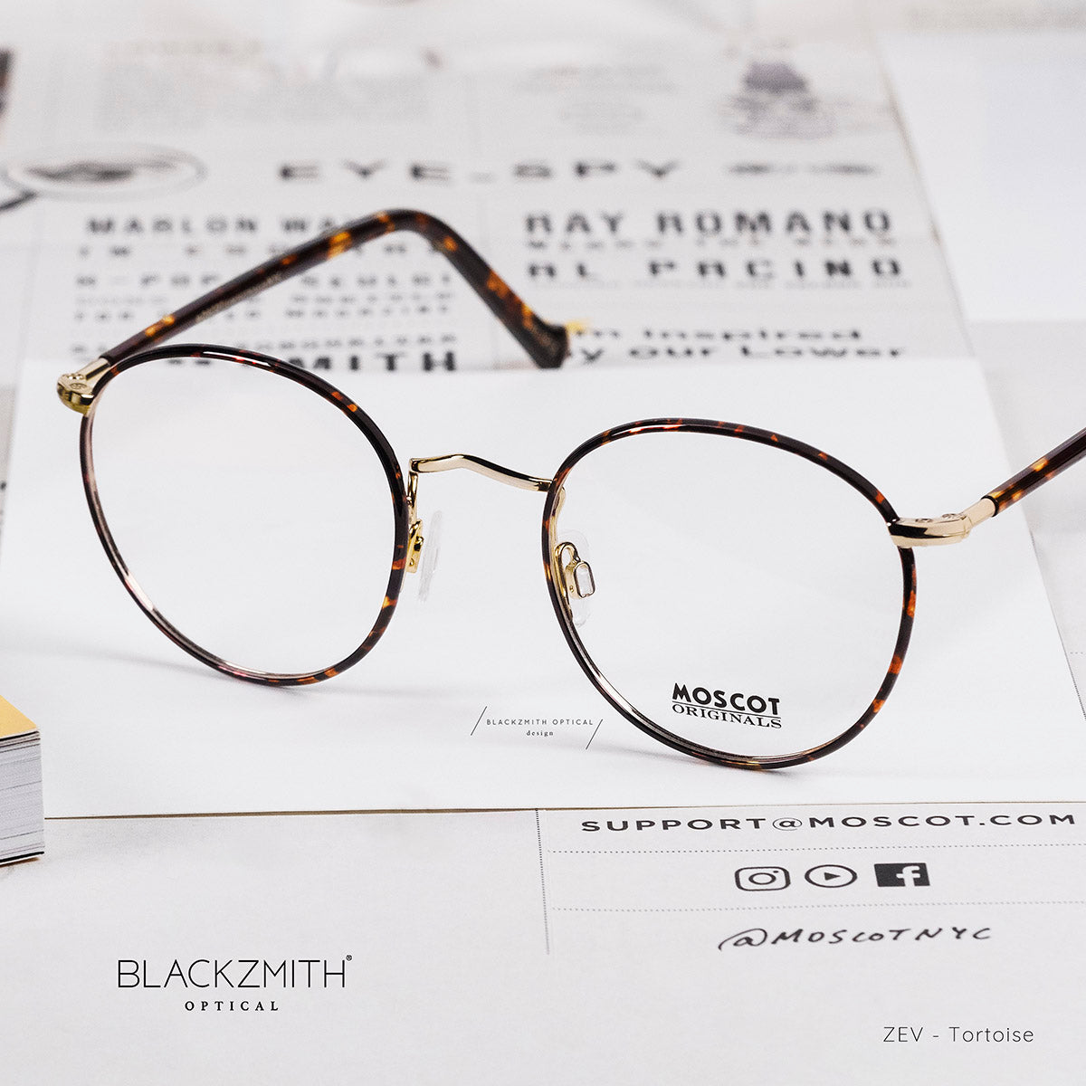 Moscot - Zev Tortoise/Gold (52)【New】