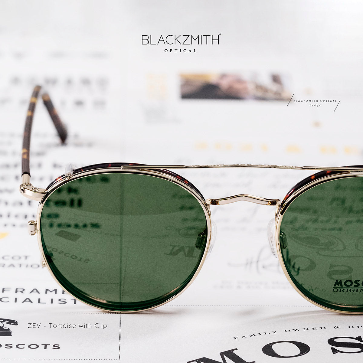 Moscot - Zev Blonde/Gold (49)【New】